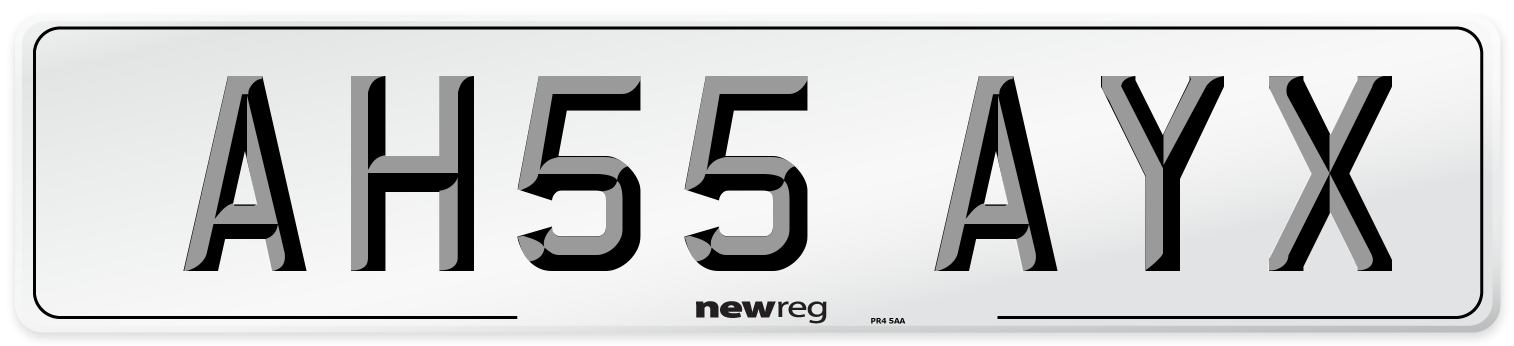 AH55 AYX Number Plate from New Reg